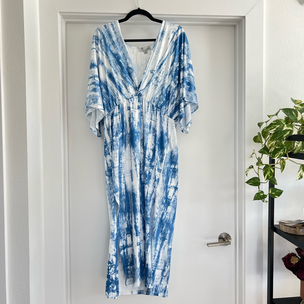Blue and white tunic dress luukse